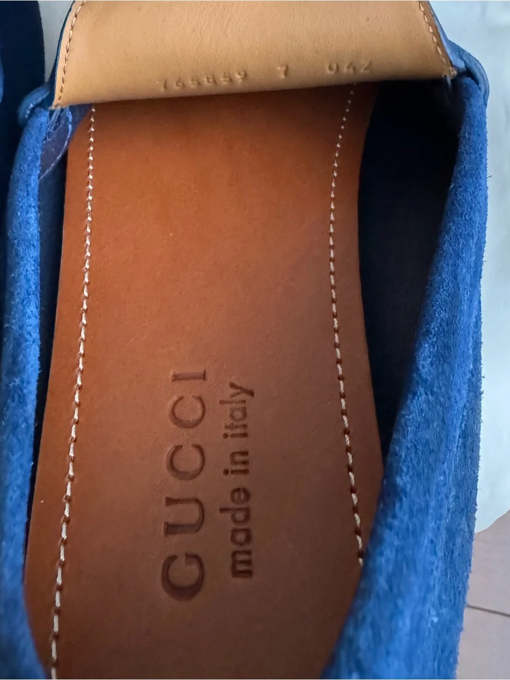NWT Gucci Men’s Horsebit Loafers in Royal Blue, Suede, size 7 (US Men’s 7.5)